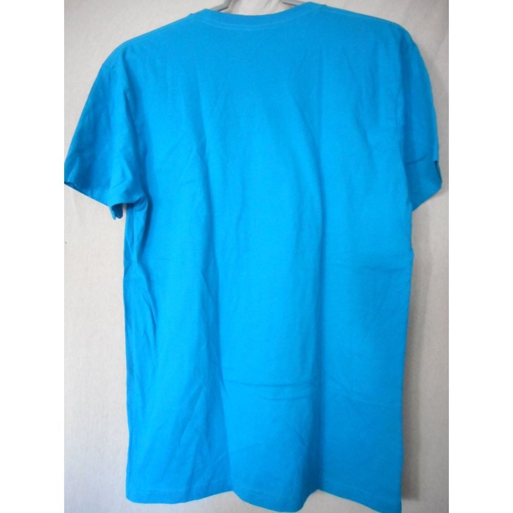 Bright Blue Buddha fade design Tee T-Shirt Short Sleeve cotton Unisex Sz M - Picture 3 of 4